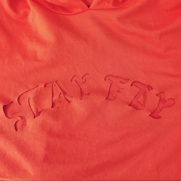 Rue 21 Men's Size M Orange Hoodie Sweater - Picture 4 of 9